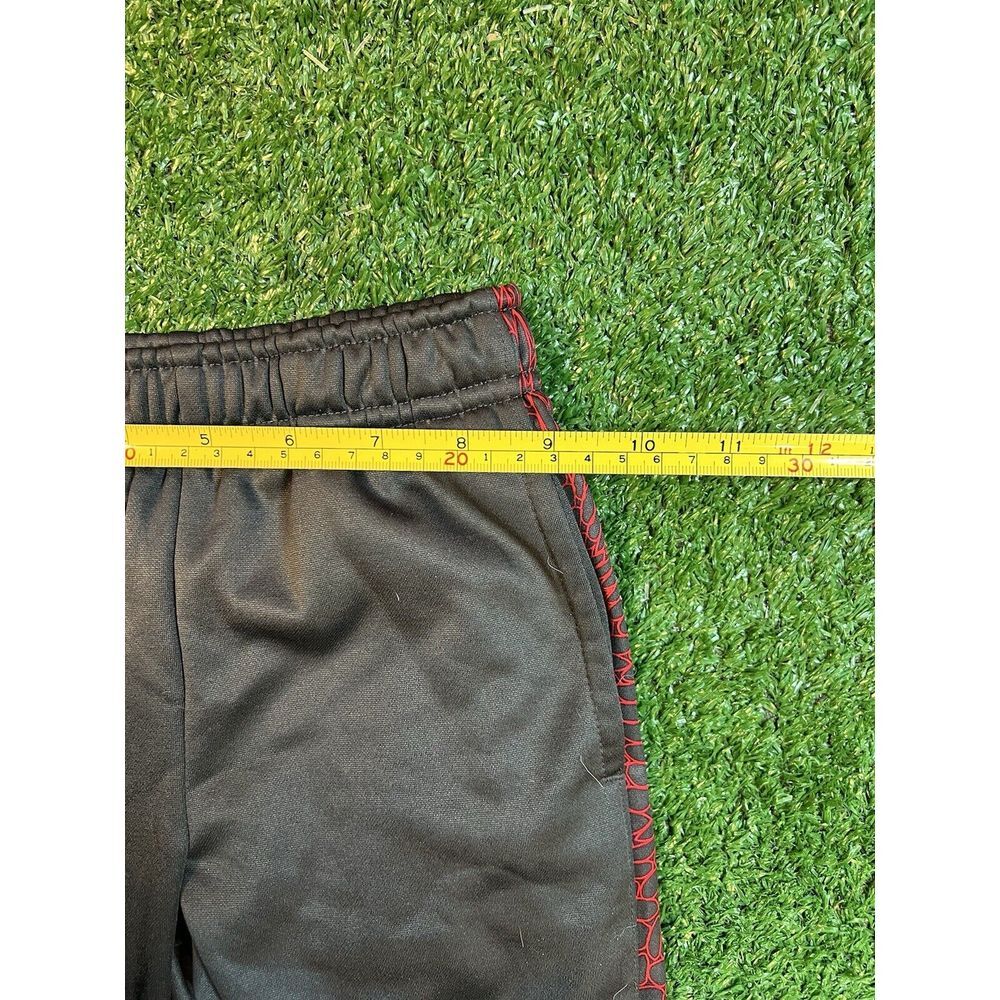 Nike Dri-Fit Swoosh Youth Dark Gray Jogger Sweatpants Sz. 4/XS Red Graphic Print - Picture 4 of 5